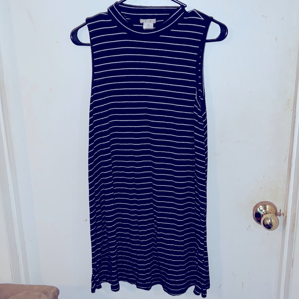 Contempo Casuals Y2K black w/white stripes dress